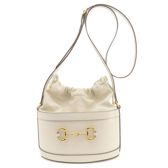 Gucci Horsebit White Leather tote - Picture 1 of 10